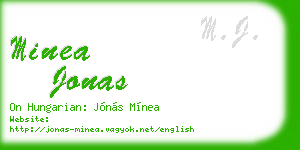 minea jonas business card